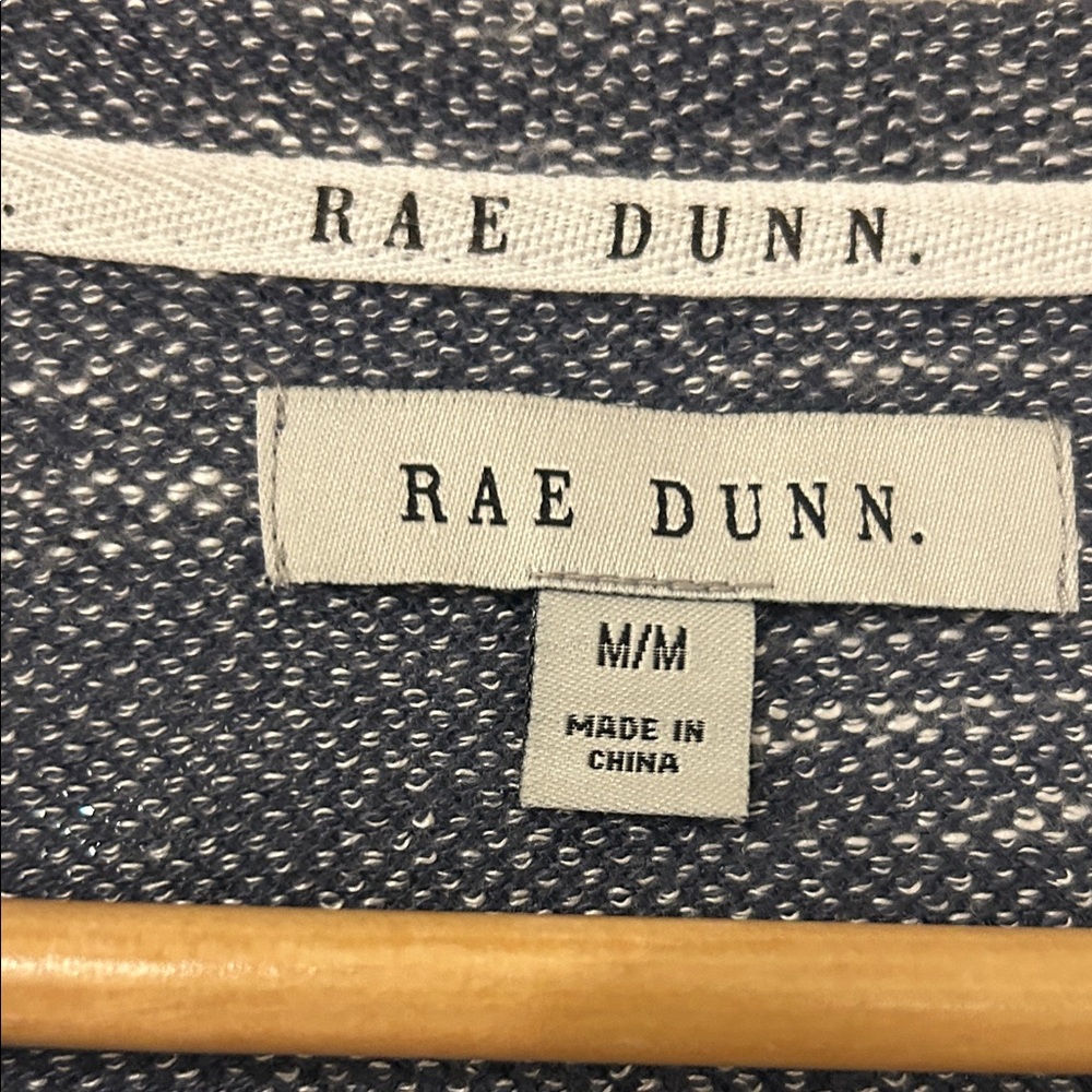 Rae Dunn Marled Navy Blue Crewneck Sweatshirt - Picture 4 of 4